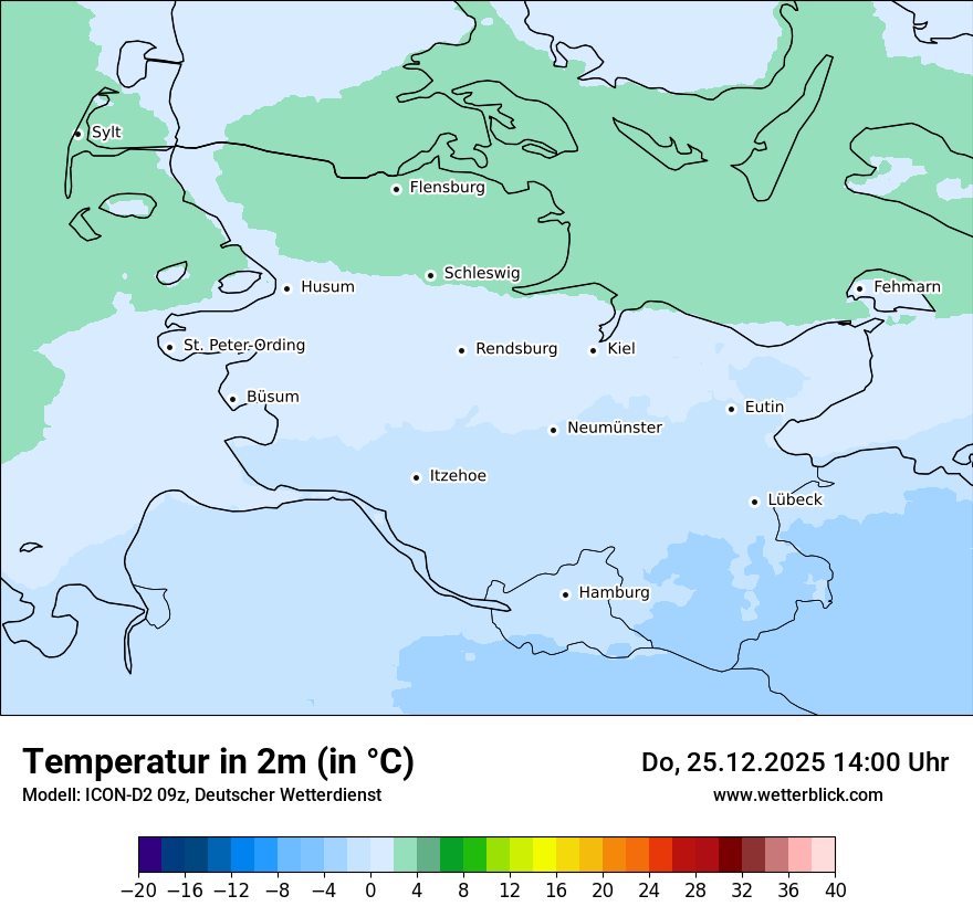 Modellkarten Temperatur