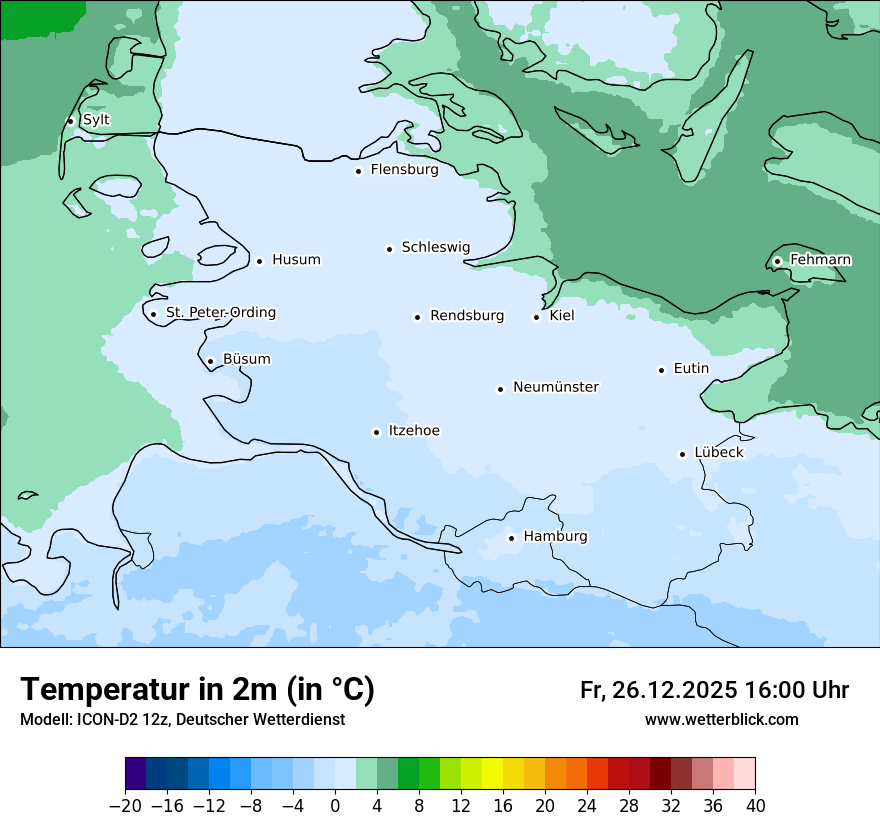 Modellkarten Temperatur