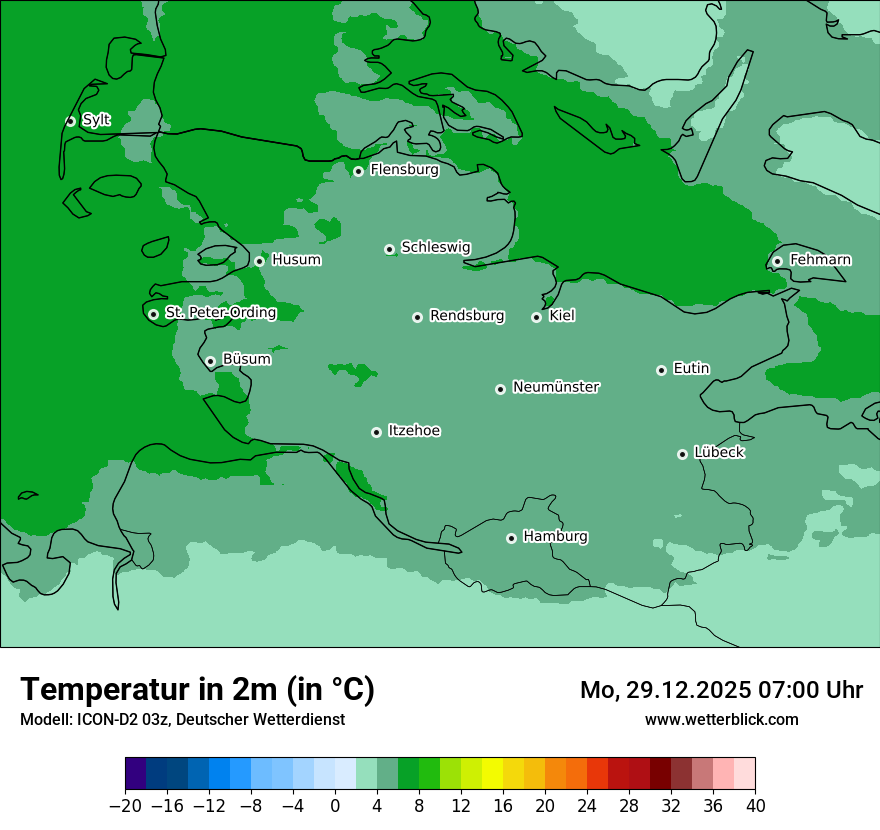 Modellkarten Temperatur