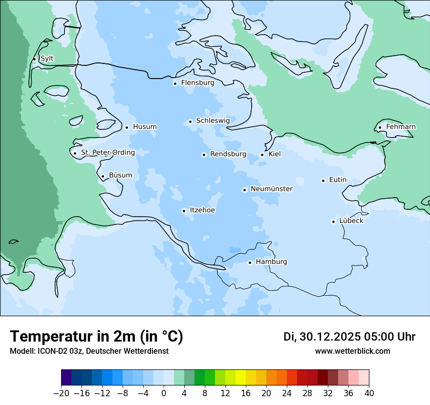 Modellkarten Temperatur
