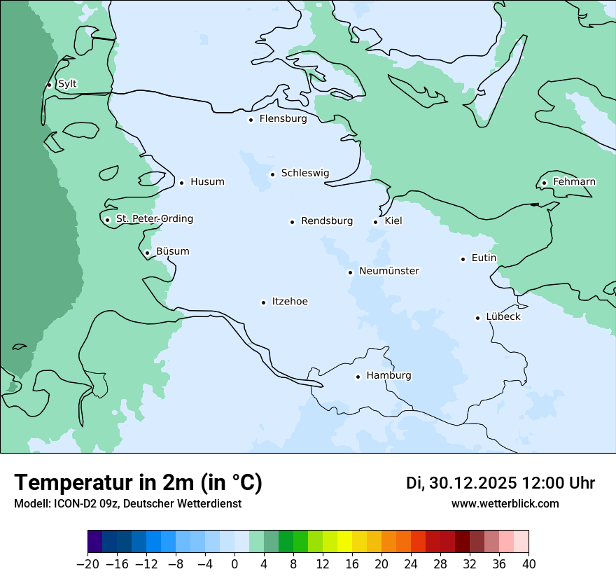Modellkarten Temperatur