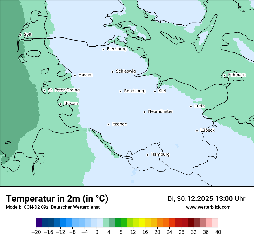 Modellkarten Temperatur