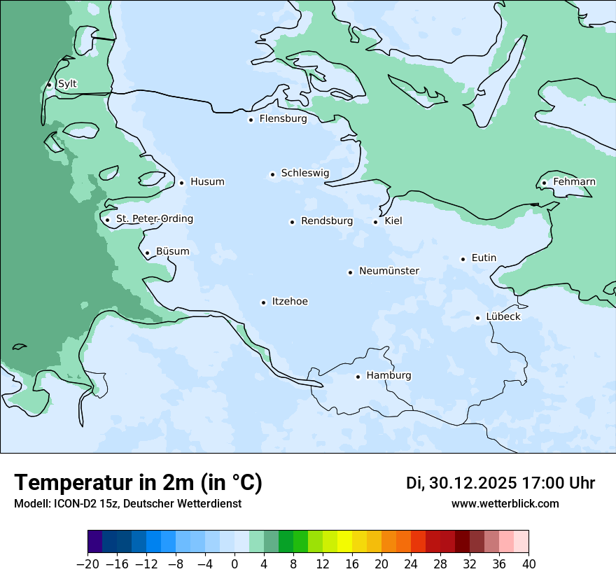 Modellkarten Temperatur