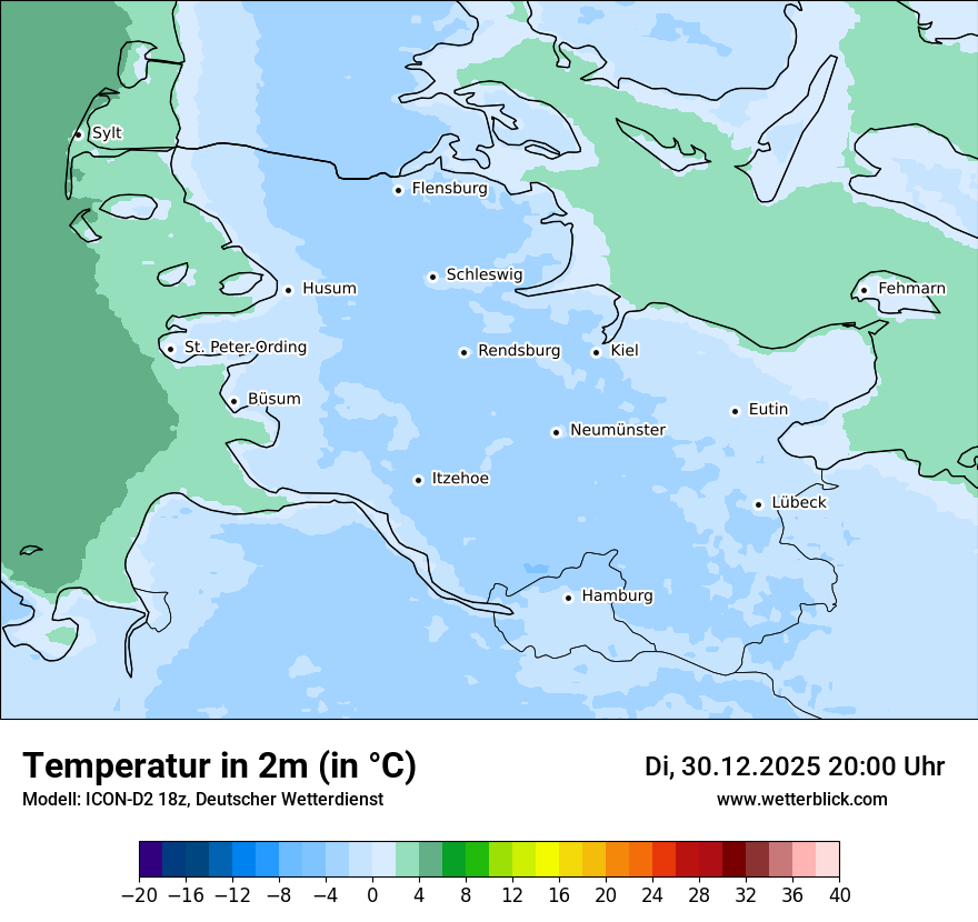 Modellkarten Temperatur