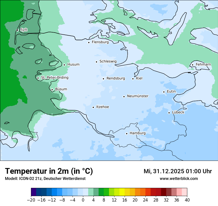 Modellkarten Temperatur
