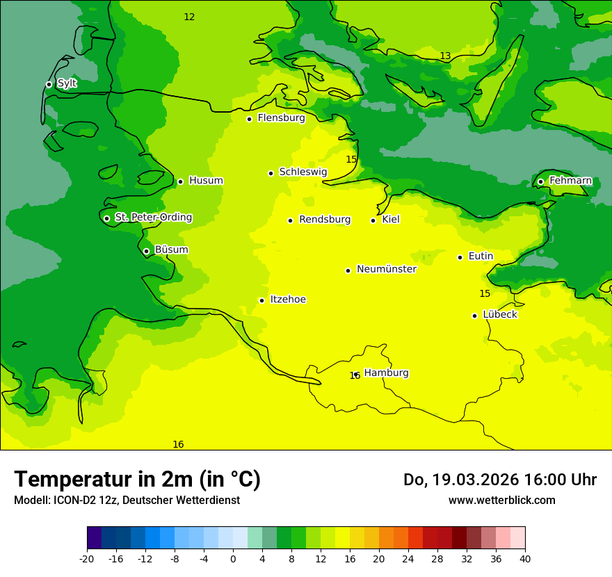 Modellkarte ICON-D2 – t2m – sh
