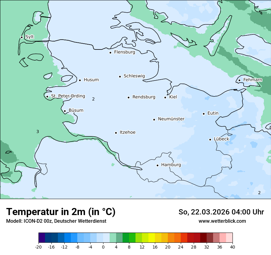 Modellkarte ICON-D2 – t2m – sh