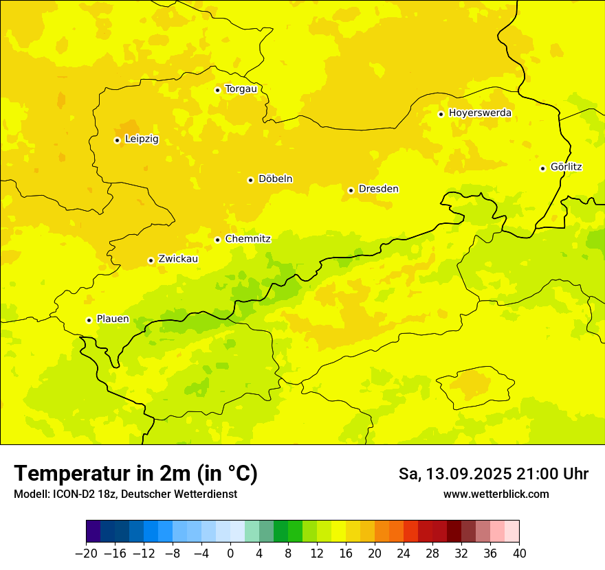 Modellkarten Temperatur