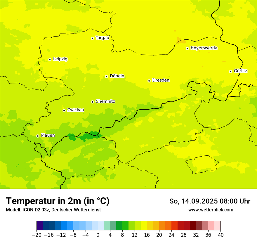 Modellkarten Temperatur