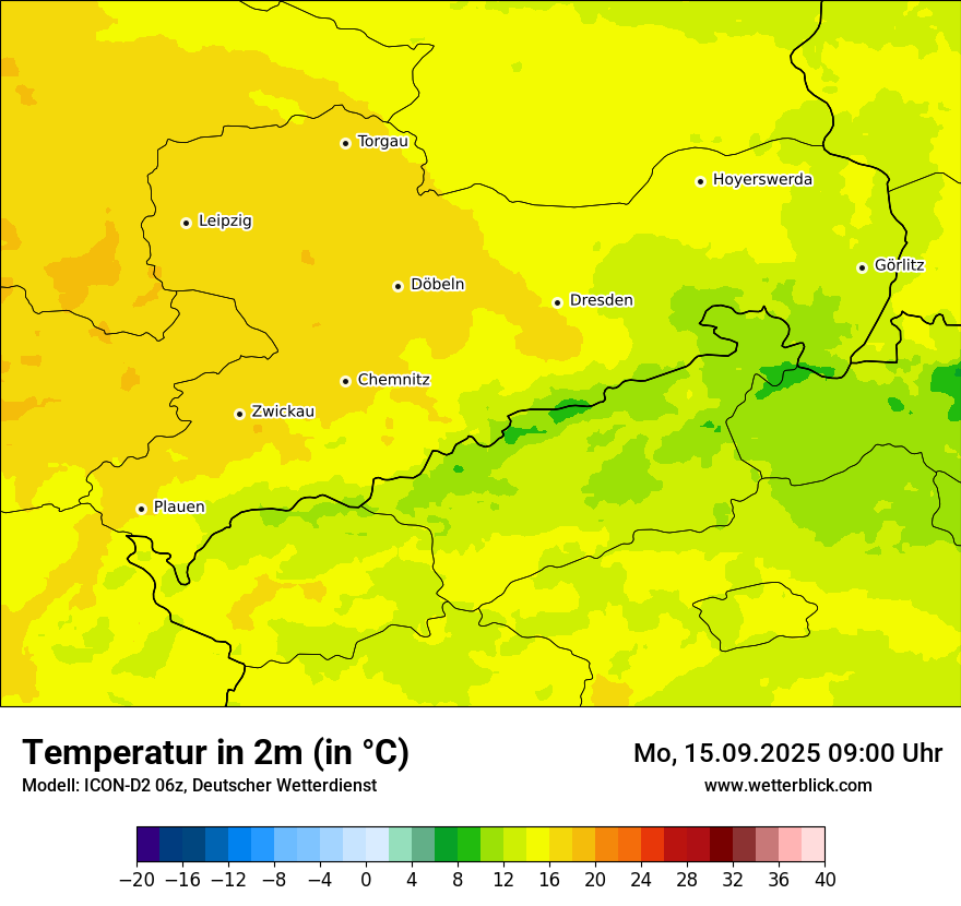 Modellkarten Temperatur