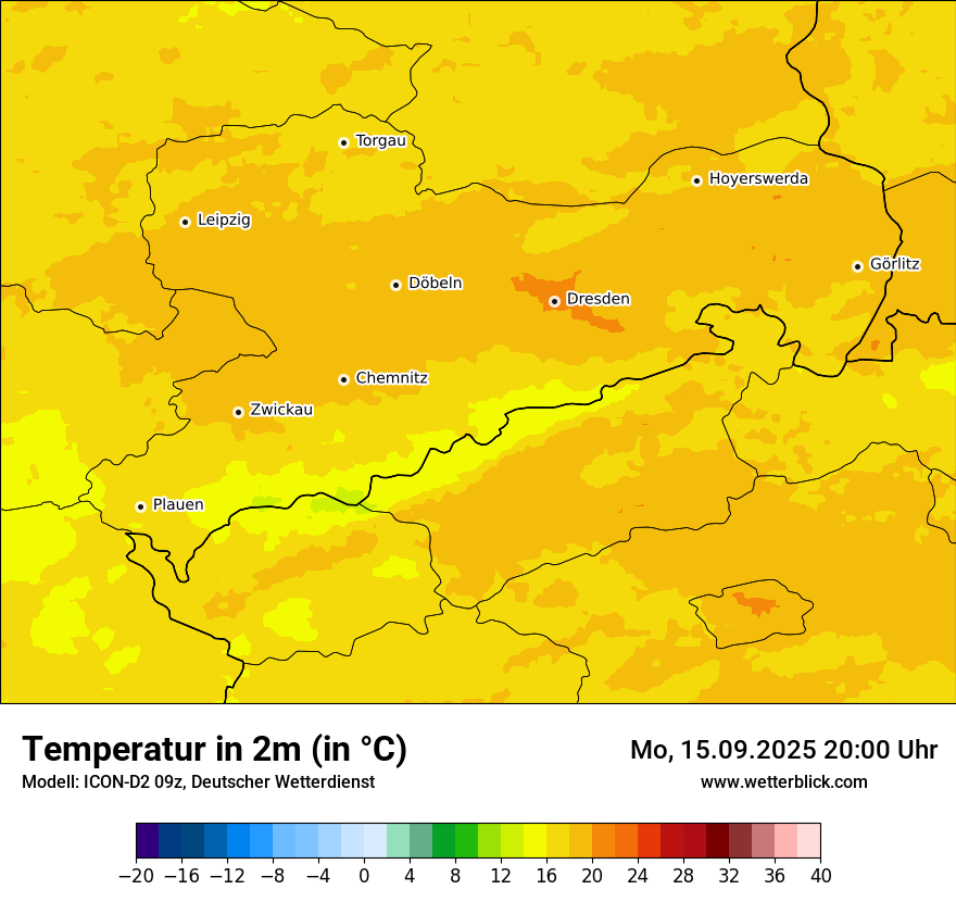 Modellkarten Temperatur