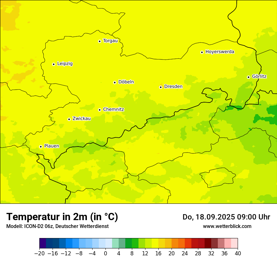Modellkarten Temperatur