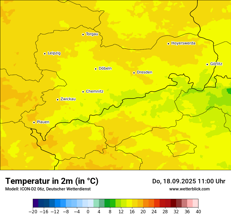 Modellkarten Temperatur