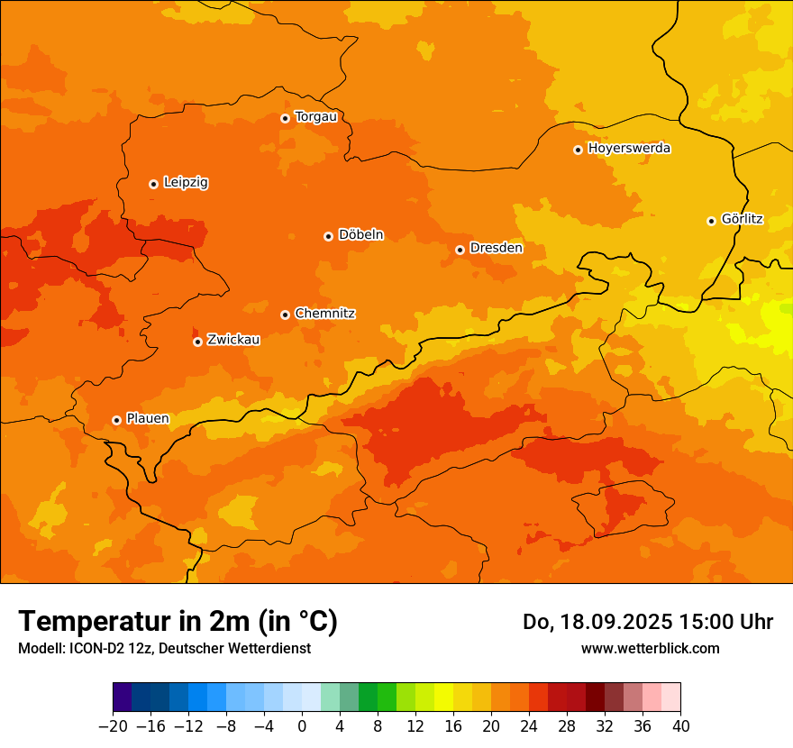 Modellkarten Temperatur
