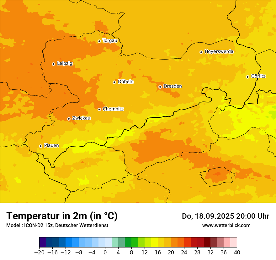 Modellkarten Temperatur