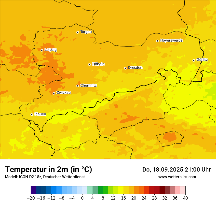 Modellkarten Temperatur
