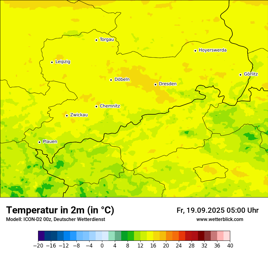Modellkarten Temperatur