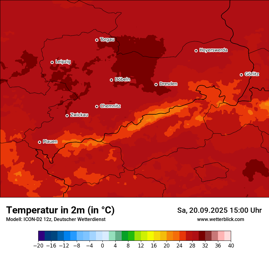 Modellkarten Temperatur