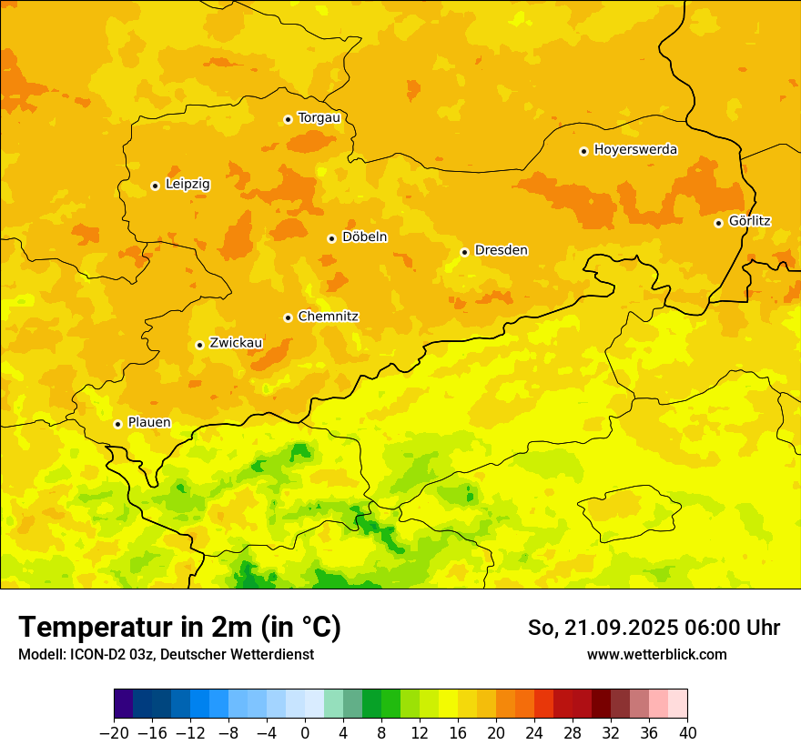 Modellkarten Temperatur