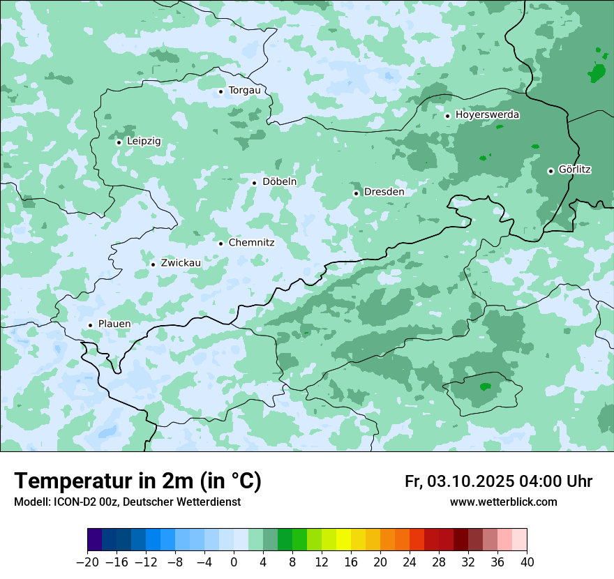 Modellkarten Temperatur