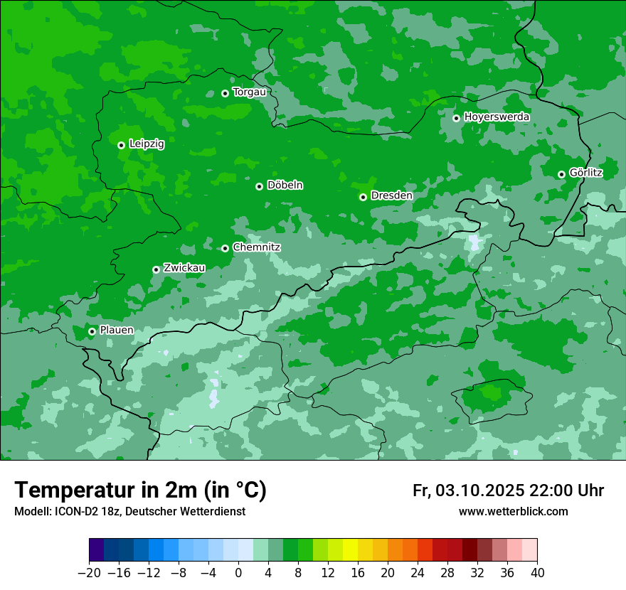 Modellkarten Temperatur
