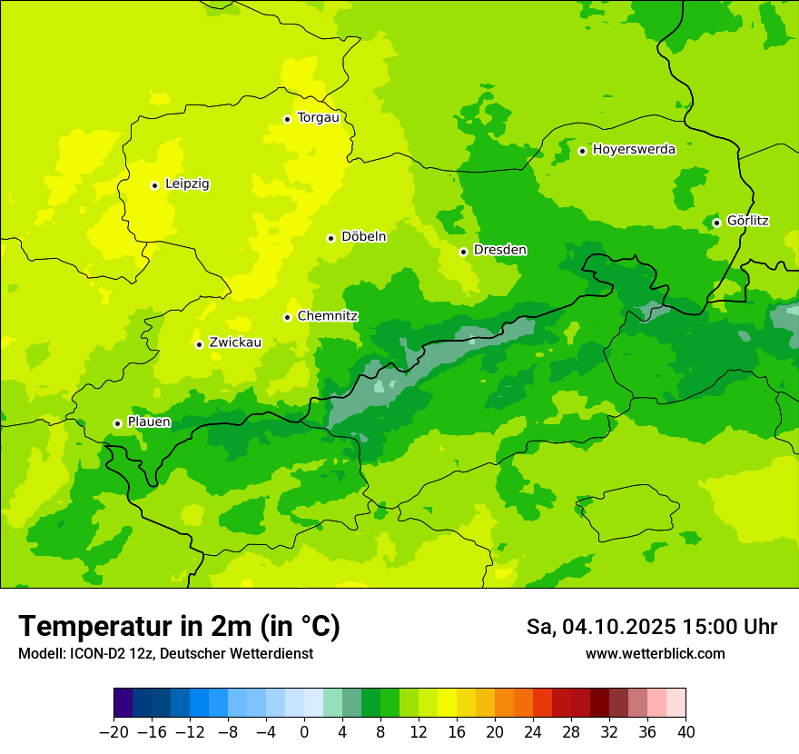 Modellkarten Temperatur