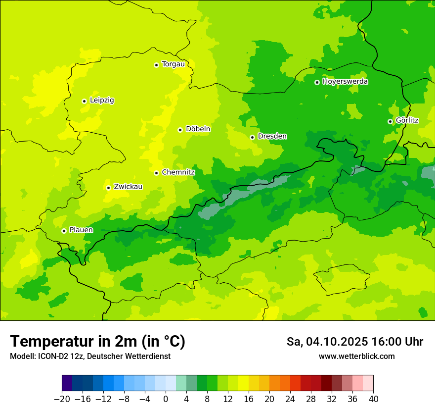 Modellkarten Temperatur
