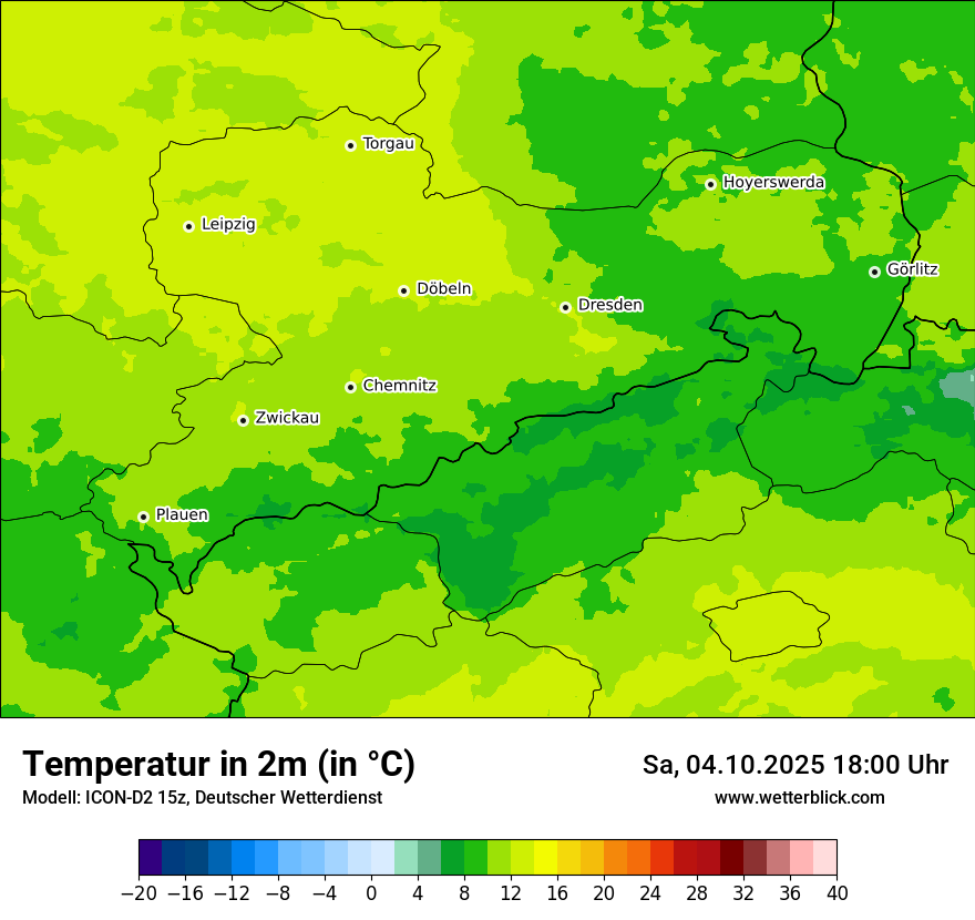 Modellkarten Temperatur