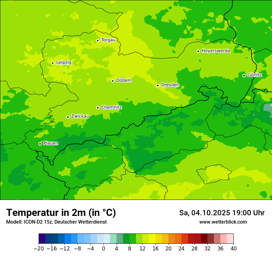 Modellkarten Temperatur