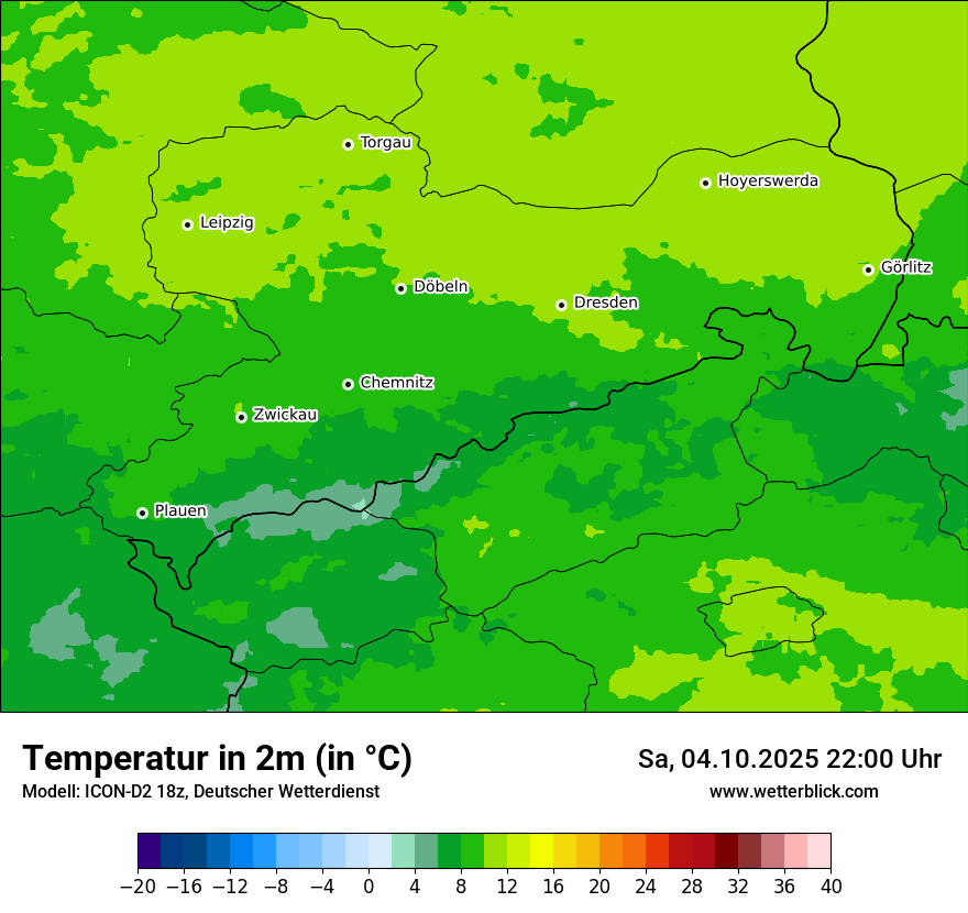 Modellkarten Temperatur