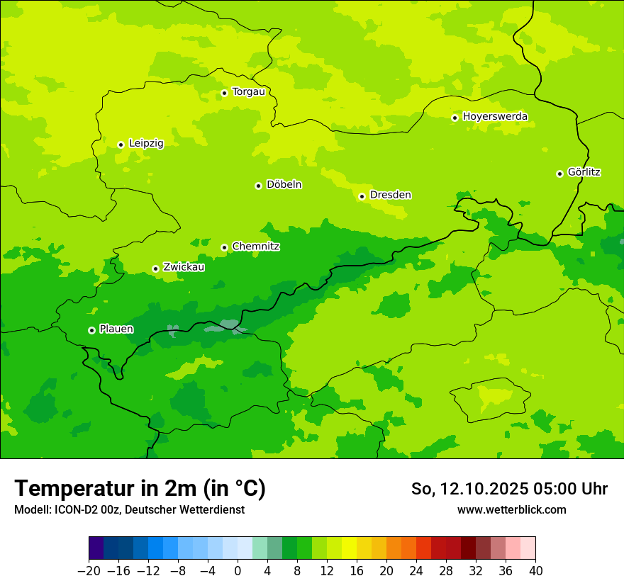 Modellkarten Temperatur