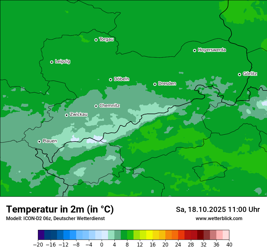 Modellkarten Temperatur