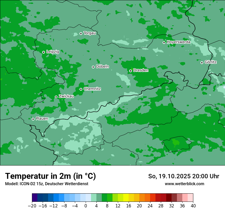 Modellkarten Temperatur