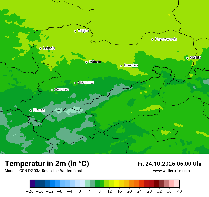 Modellkarten Temperatur