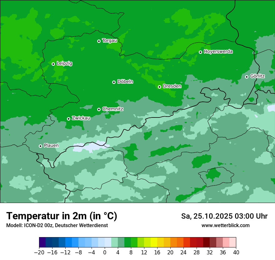 Modellkarten Temperatur