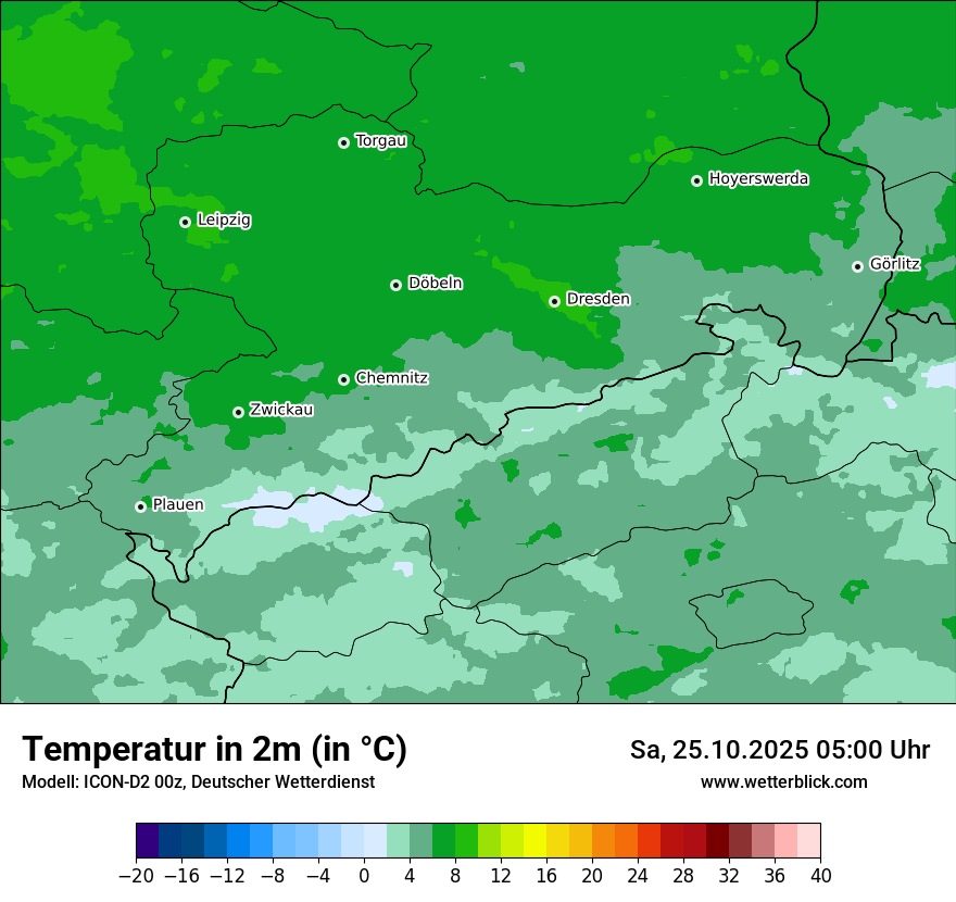 Modellkarten Temperatur