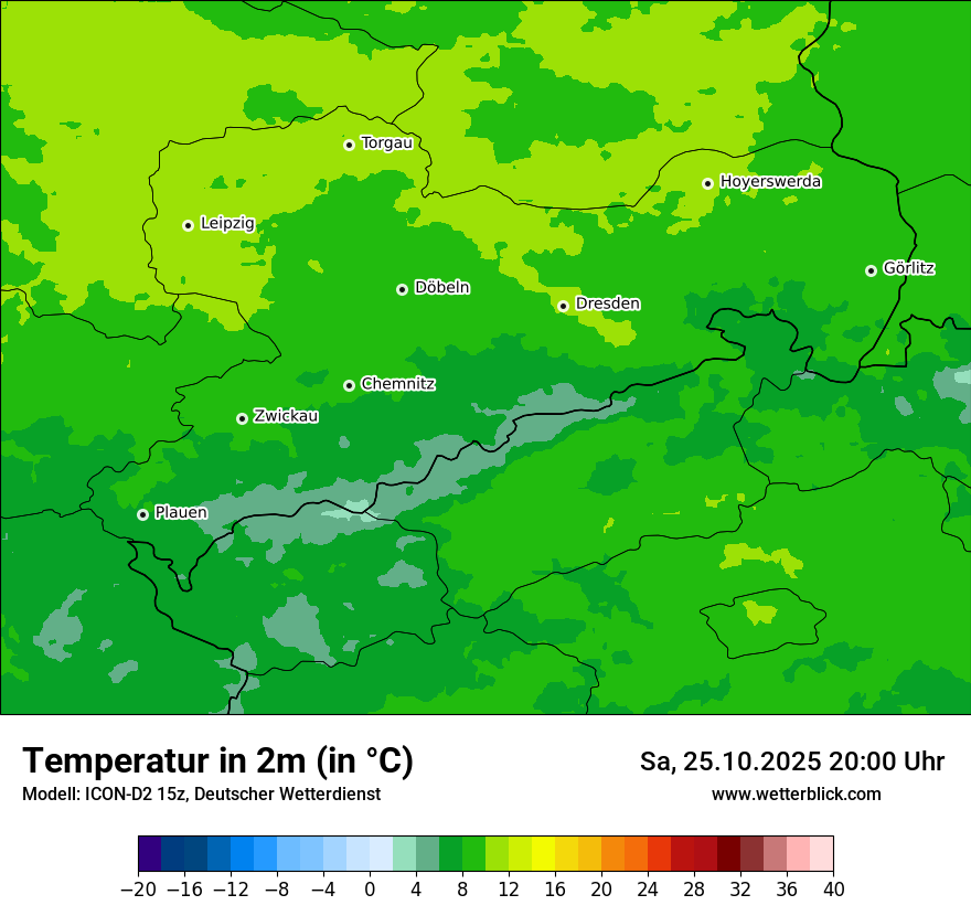 Modellkarten Temperatur