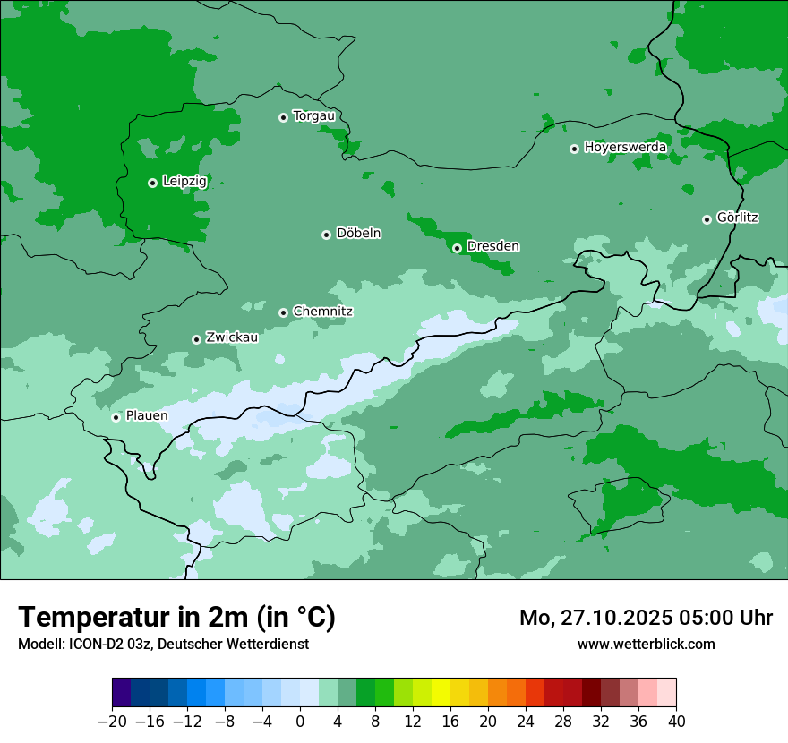 Modellkarten Temperatur