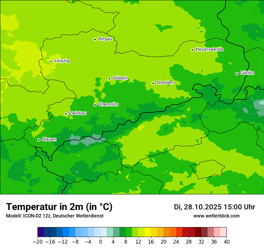 Modellkarten Temperatur Modellkarten Temperatur
