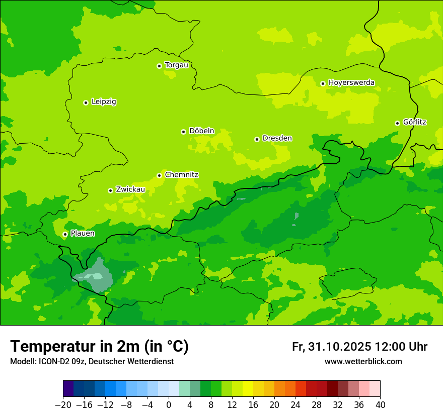 Modellkarten Temperatur Modellkarten Temperatur