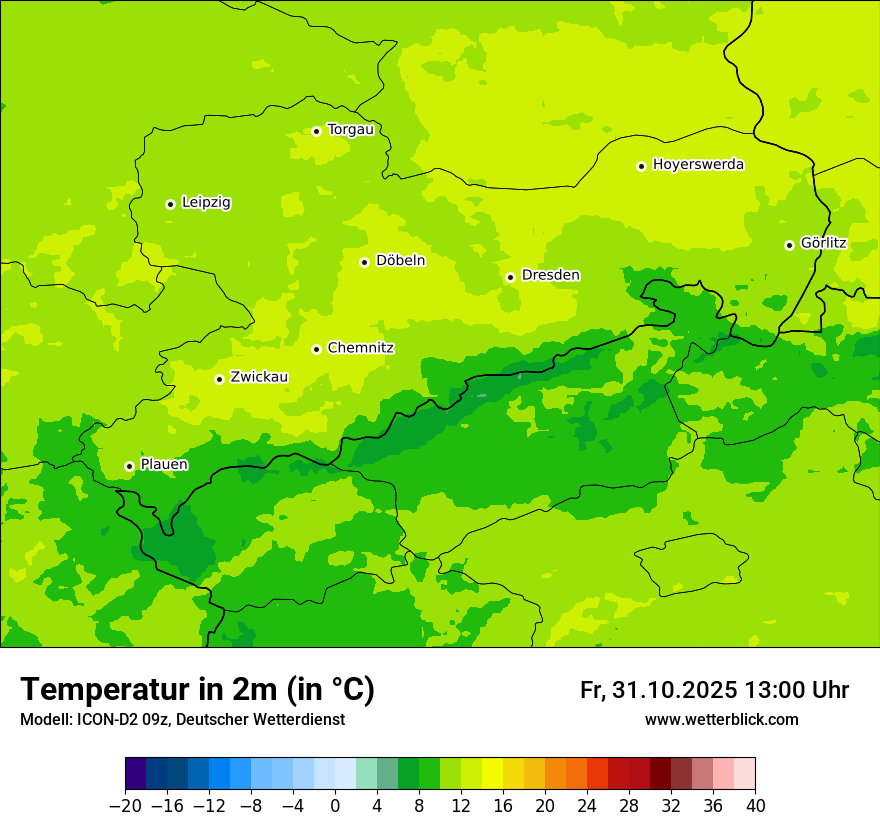 Modellkarten Temperatur Modellkarten Temperatur