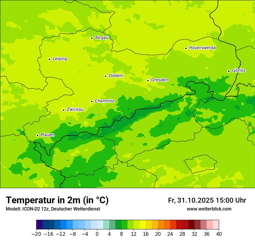 Modellkarten Temperatur Modellkarten Temperatur