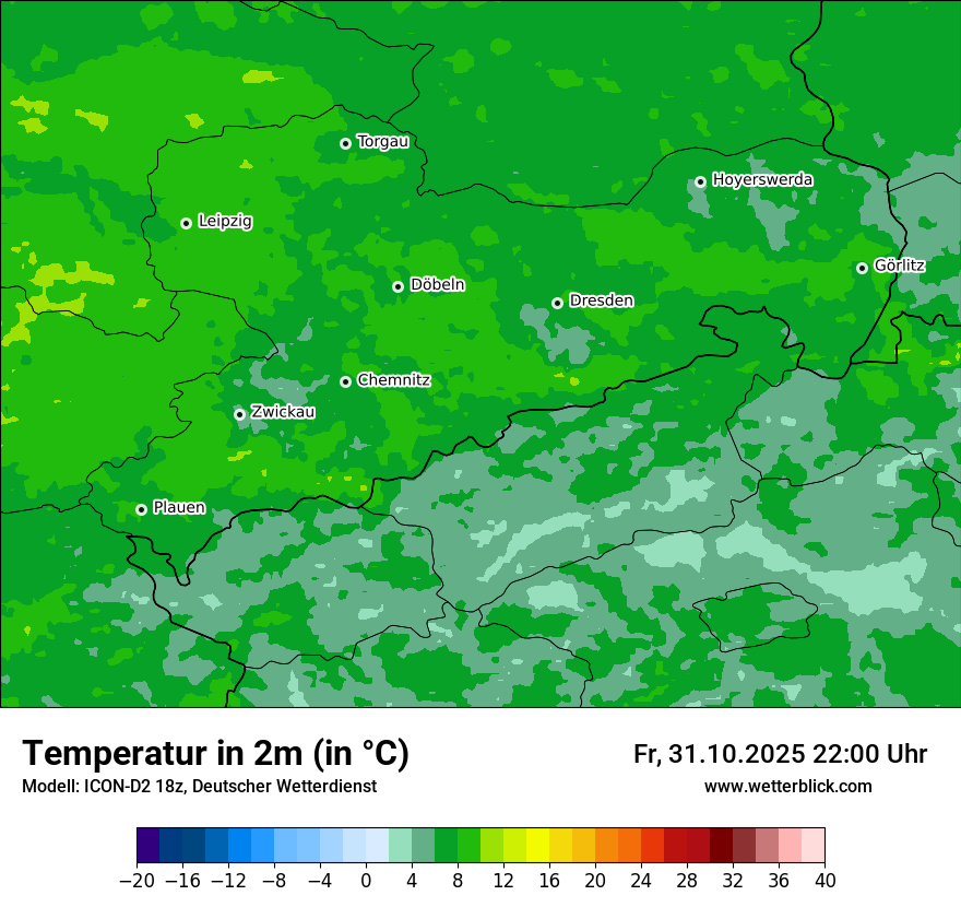 Modellkarten Temperatur Modellkarten Temperatur