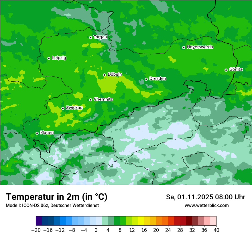 Modellkarten Temperatur Modellkarten Temperatur