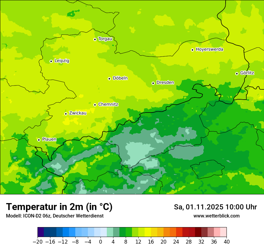 Modellkarten Temperatur Modellkarten Temperatur