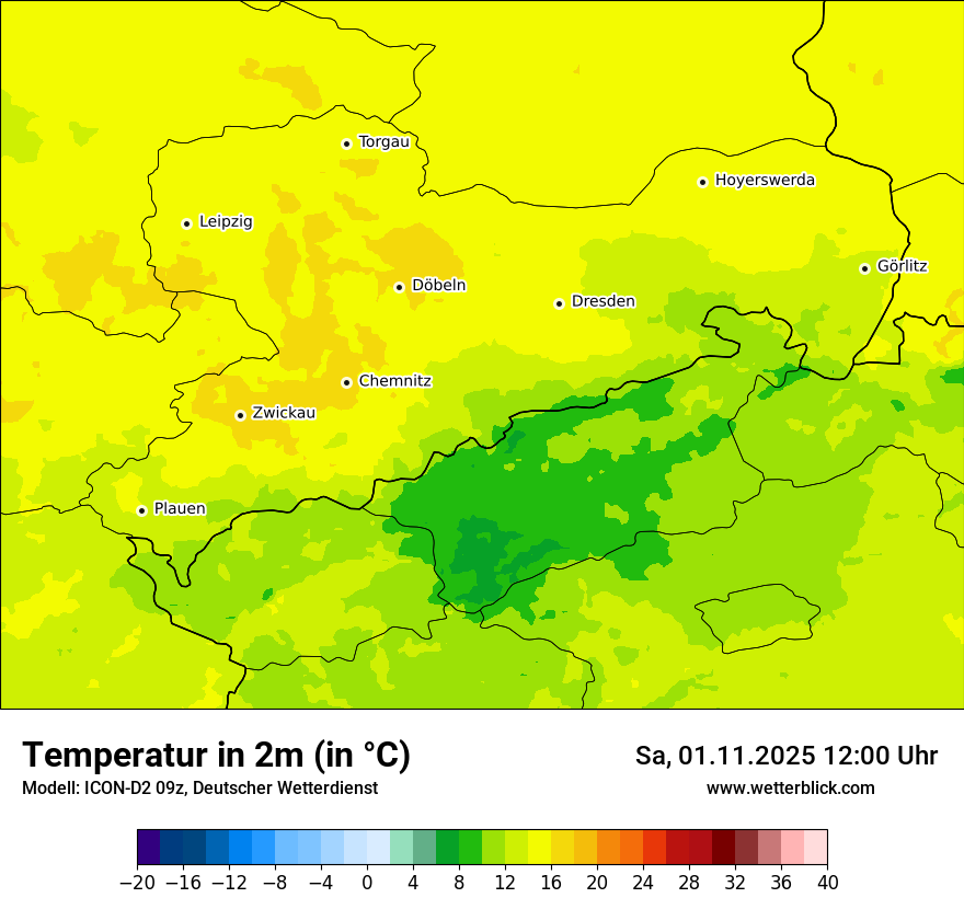 Modellkarten Temperatur Modellkarten Temperatur