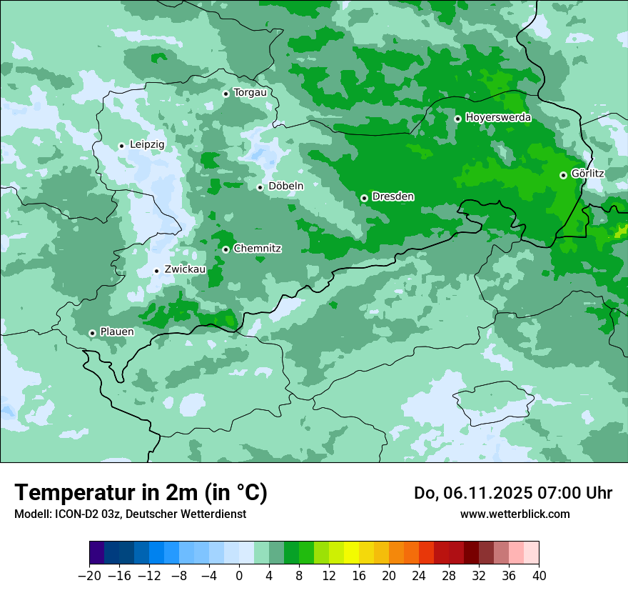 Modellkarten Temperatur