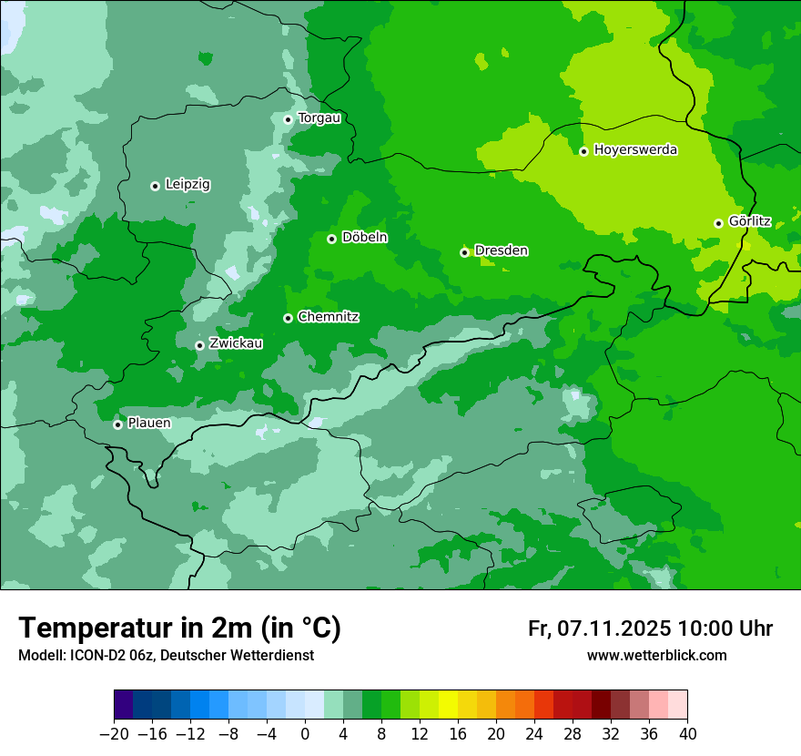 Modellkarten Temperatur