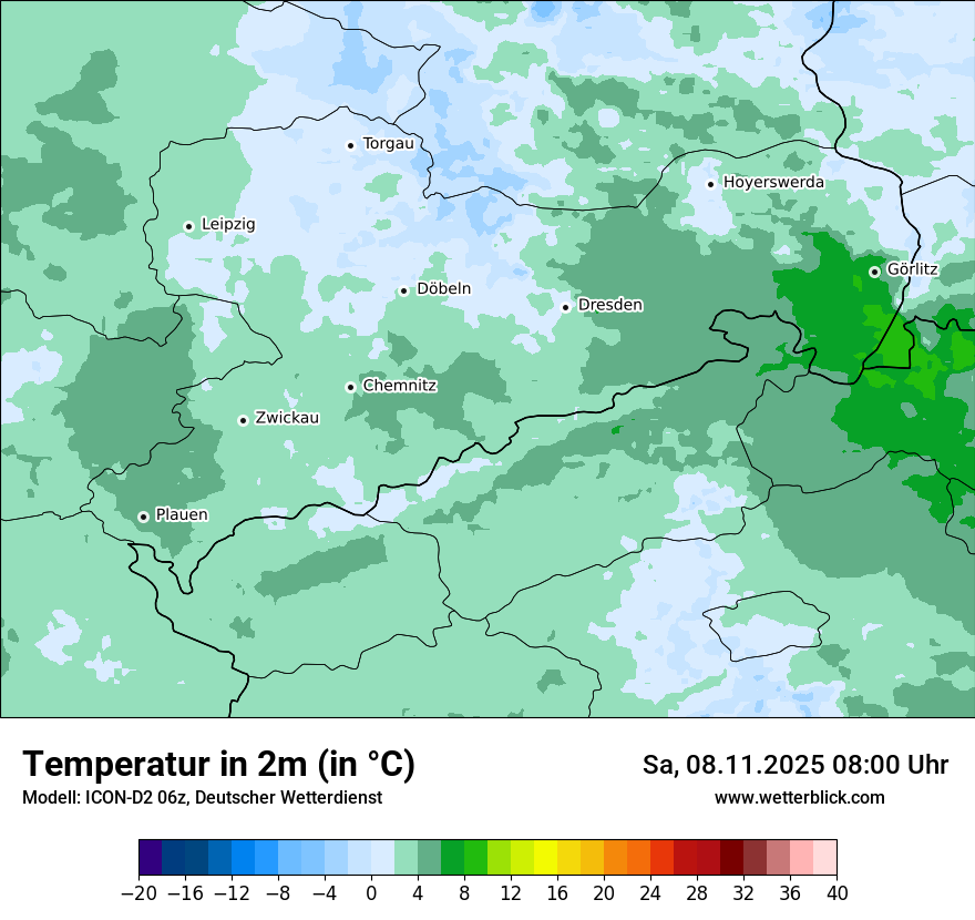 Modellkarten Temperatur