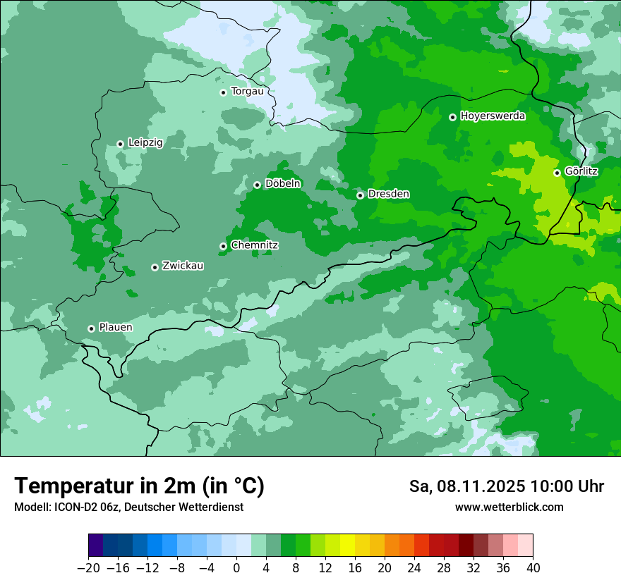 Modellkarten Temperatur